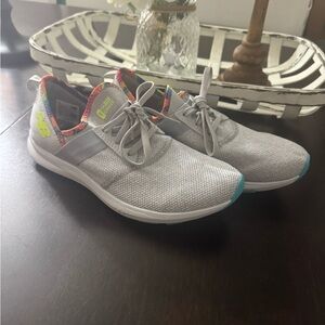 New Balance Gray and Teal Athletic Shoes
